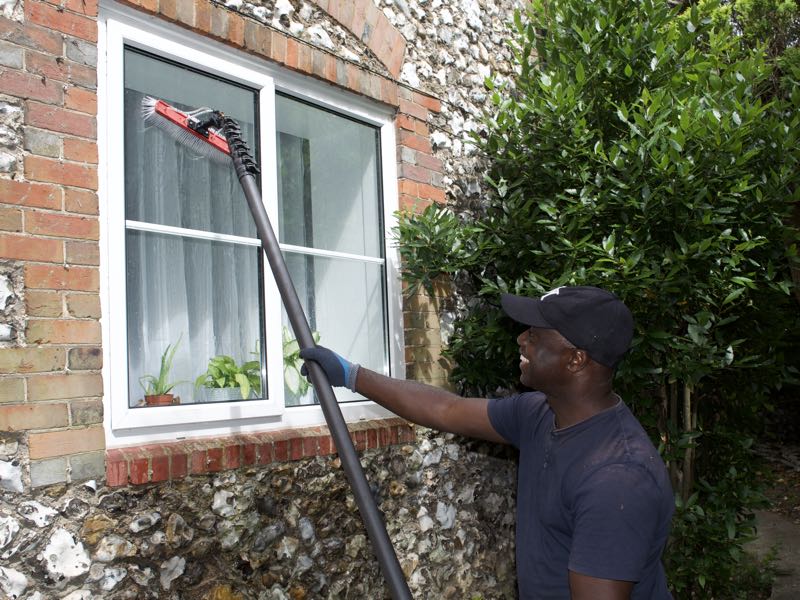  No need to use a ladder to reach over a garden area 